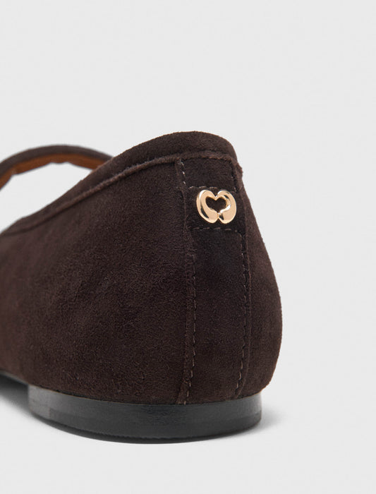 Suede ballet flats Brown