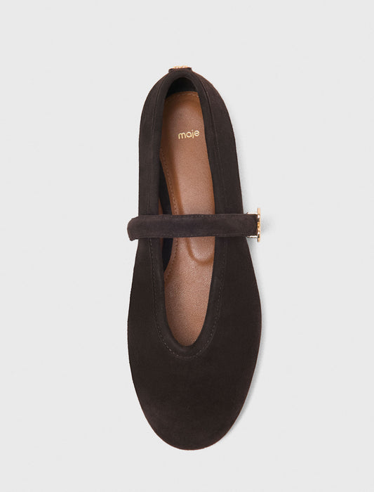 Suede ballet flats Brown