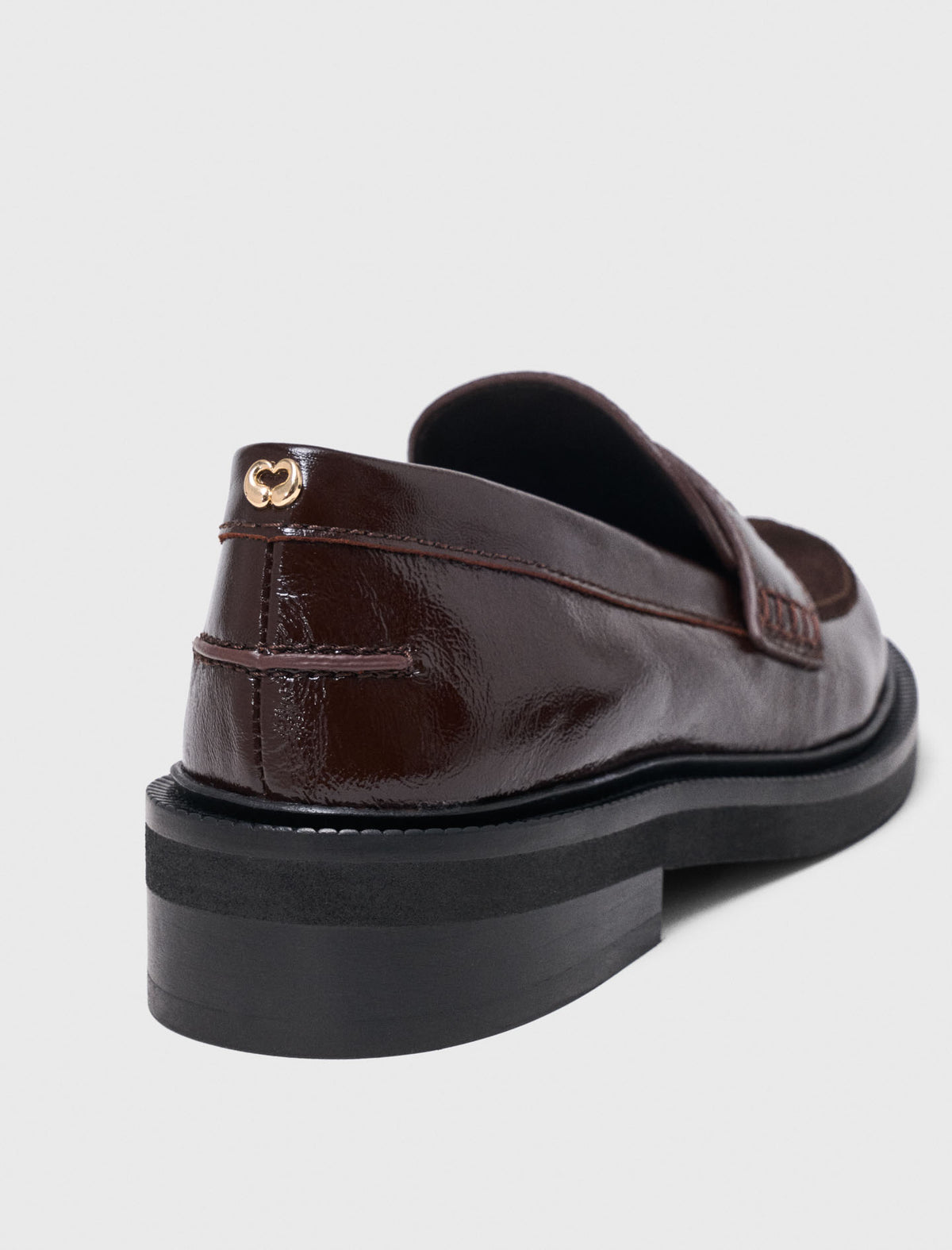 Leather and suede loafers Dark Brown