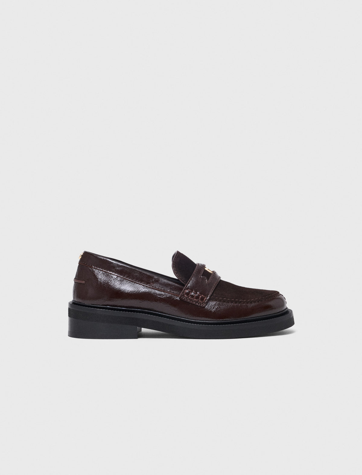 Leather and suede loafers Dark Brown