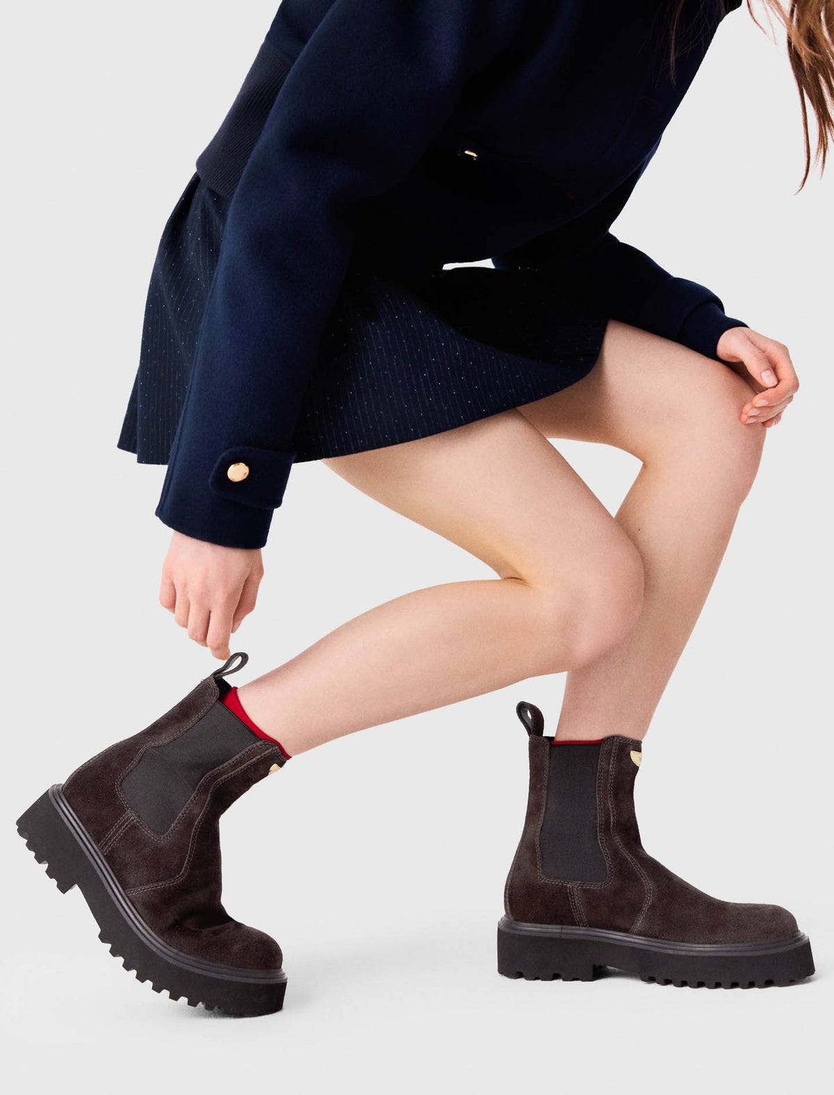 Suede Chelsea boots Dark Brown