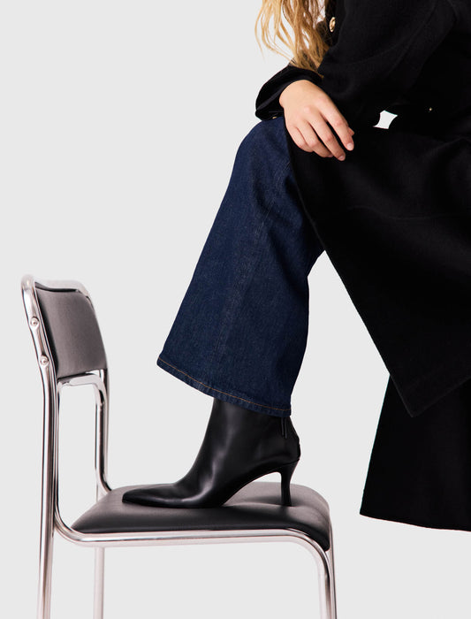 Leather ankle boots Black