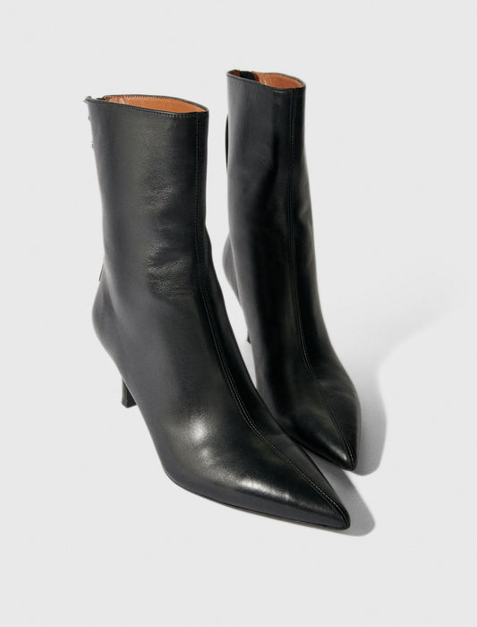 Leather ankle boots Black