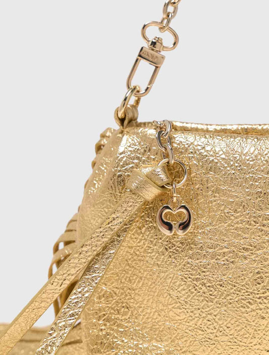 Metallic Miss M Clutch Bag Gold