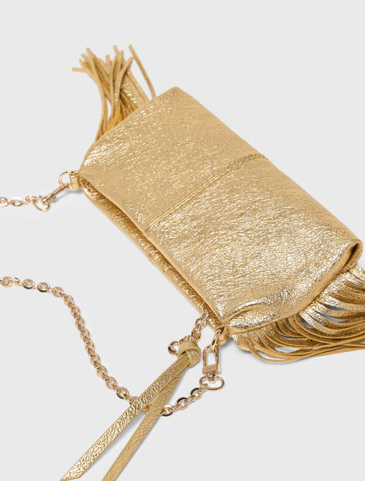 Metallic Miss M Clutch Bag Gold