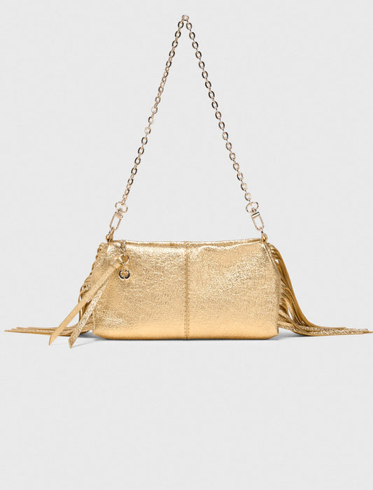 Metallic Miss M Clutch Bag Gold