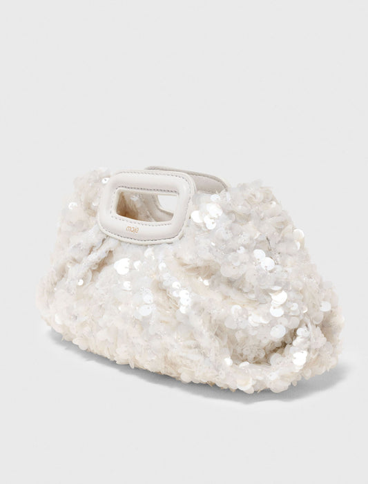 Sequins Milpli Mini Clutch White