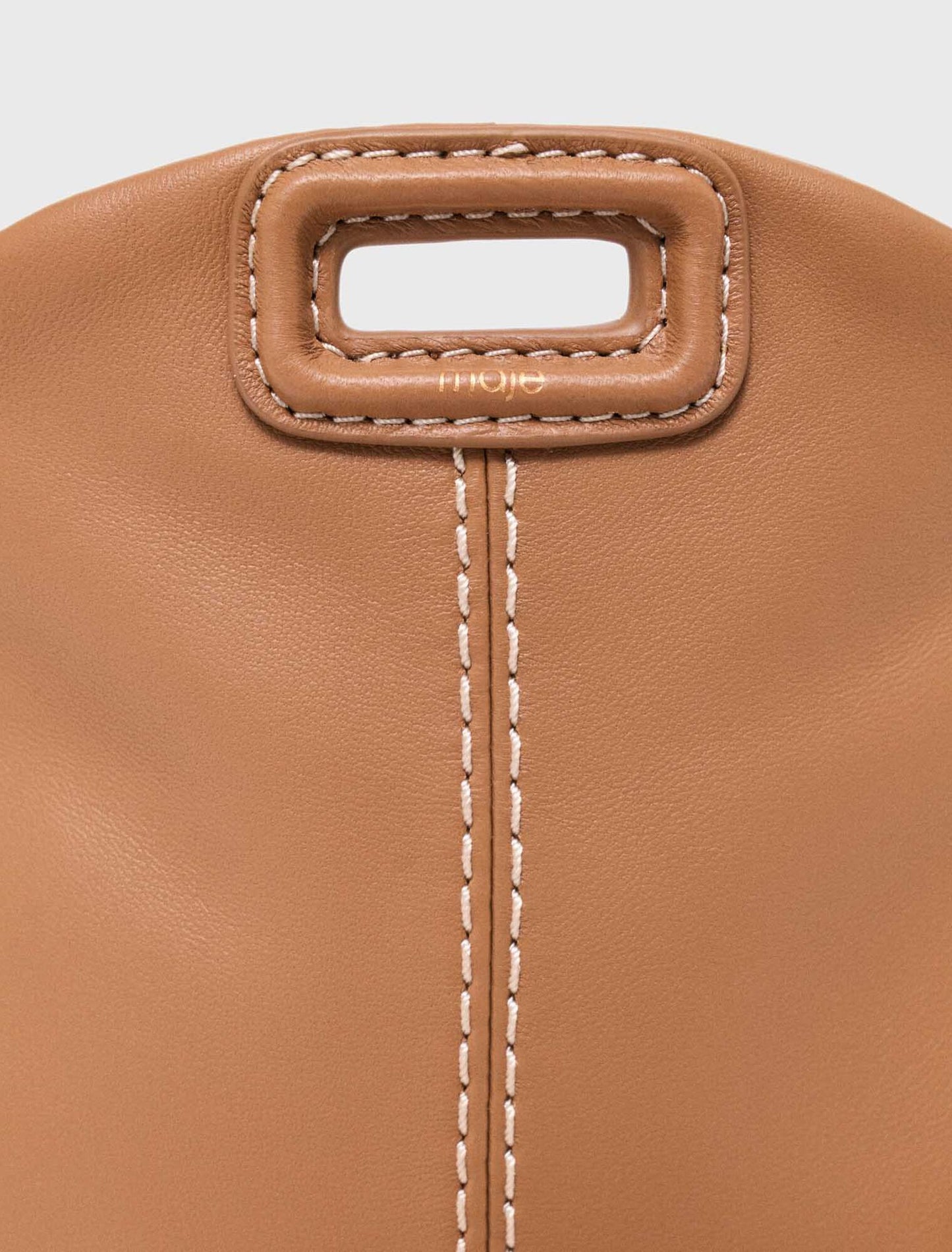 Miss M micro stitched leather bag Moka