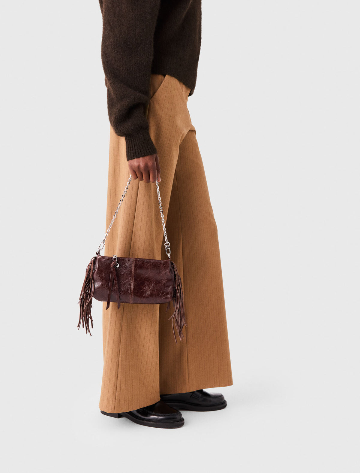 Patent leather Miss M Pouch bag Dark Brown