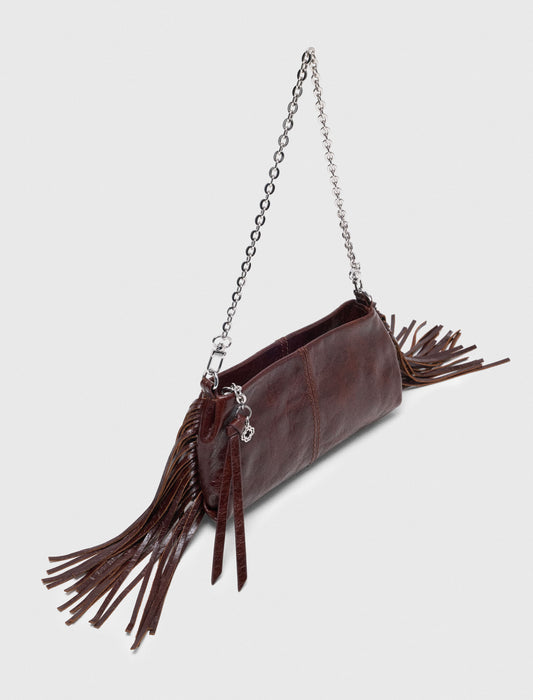 Patent leather Miss M Pouch bag Dark Brown