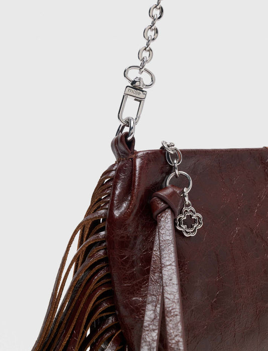 Patent leather Miss M Pouch bag Dark Brown