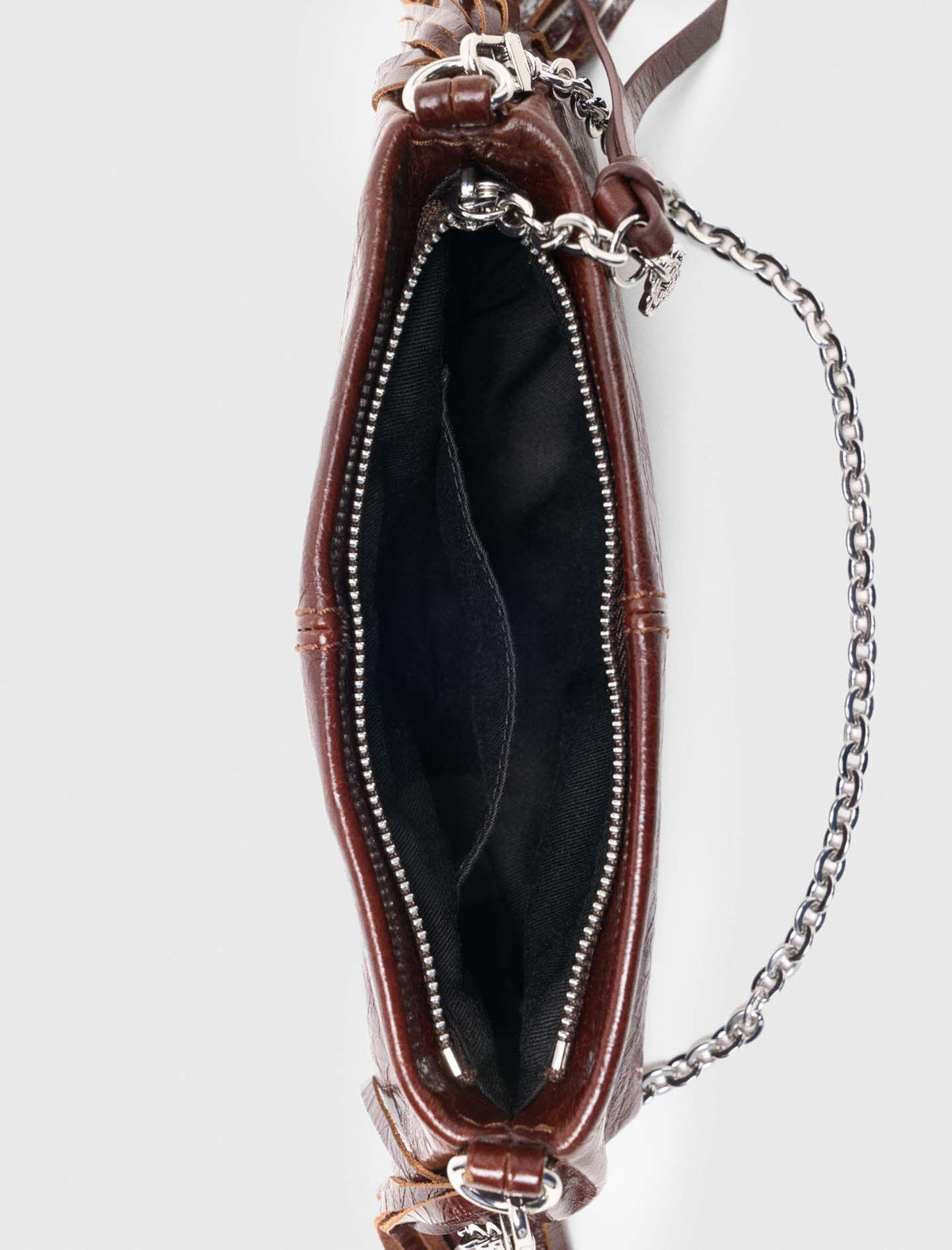 Patent leather Miss M Pouch bag Dark Brown