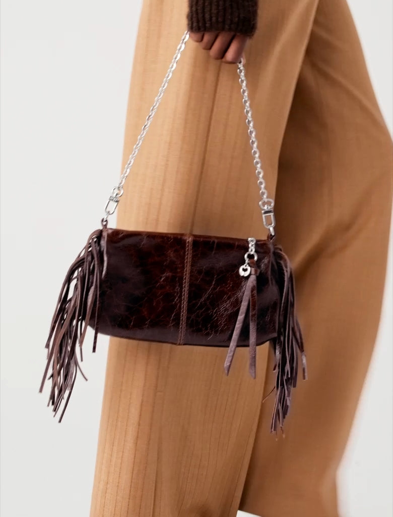 Patent leather Miss M Pouch bag Dark Brown