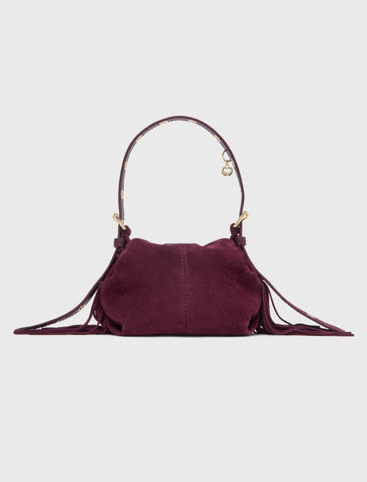 Miss M micro suede bag Eggplant