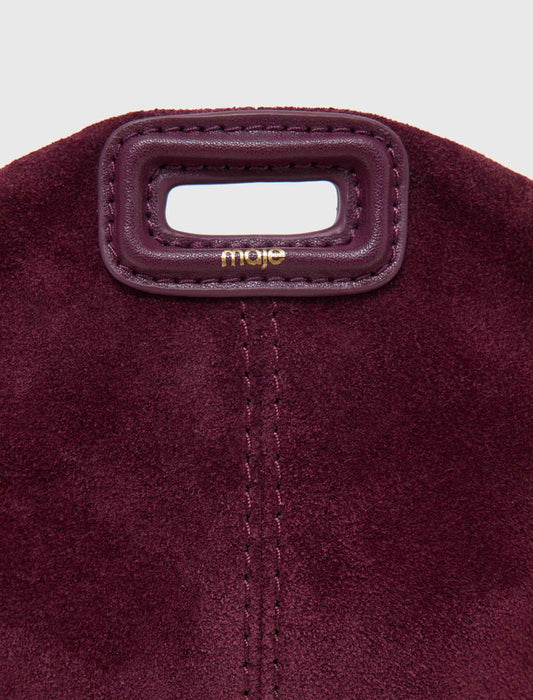 Miss M micro suede bag Eggplant