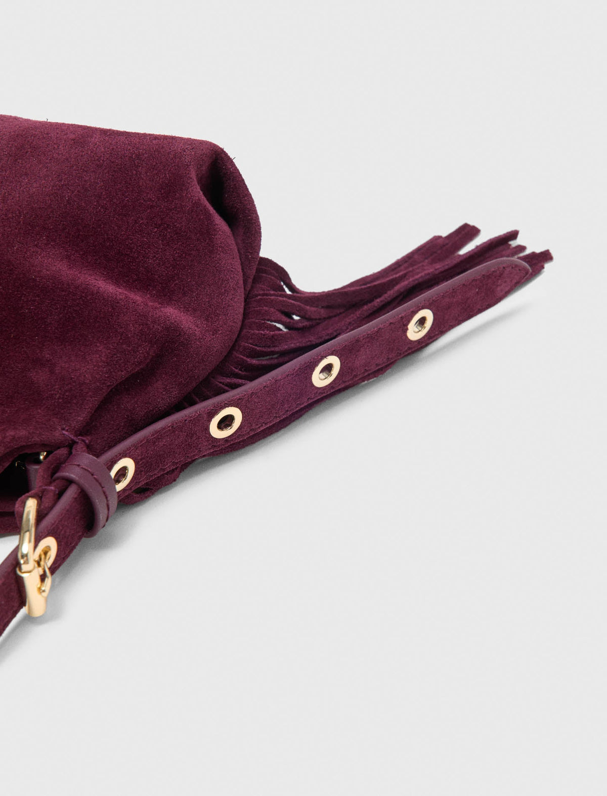 Miss M micro suede bag Eggplant