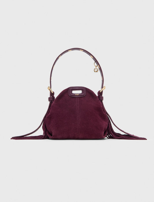 Miss M micro suede bag Eggplant