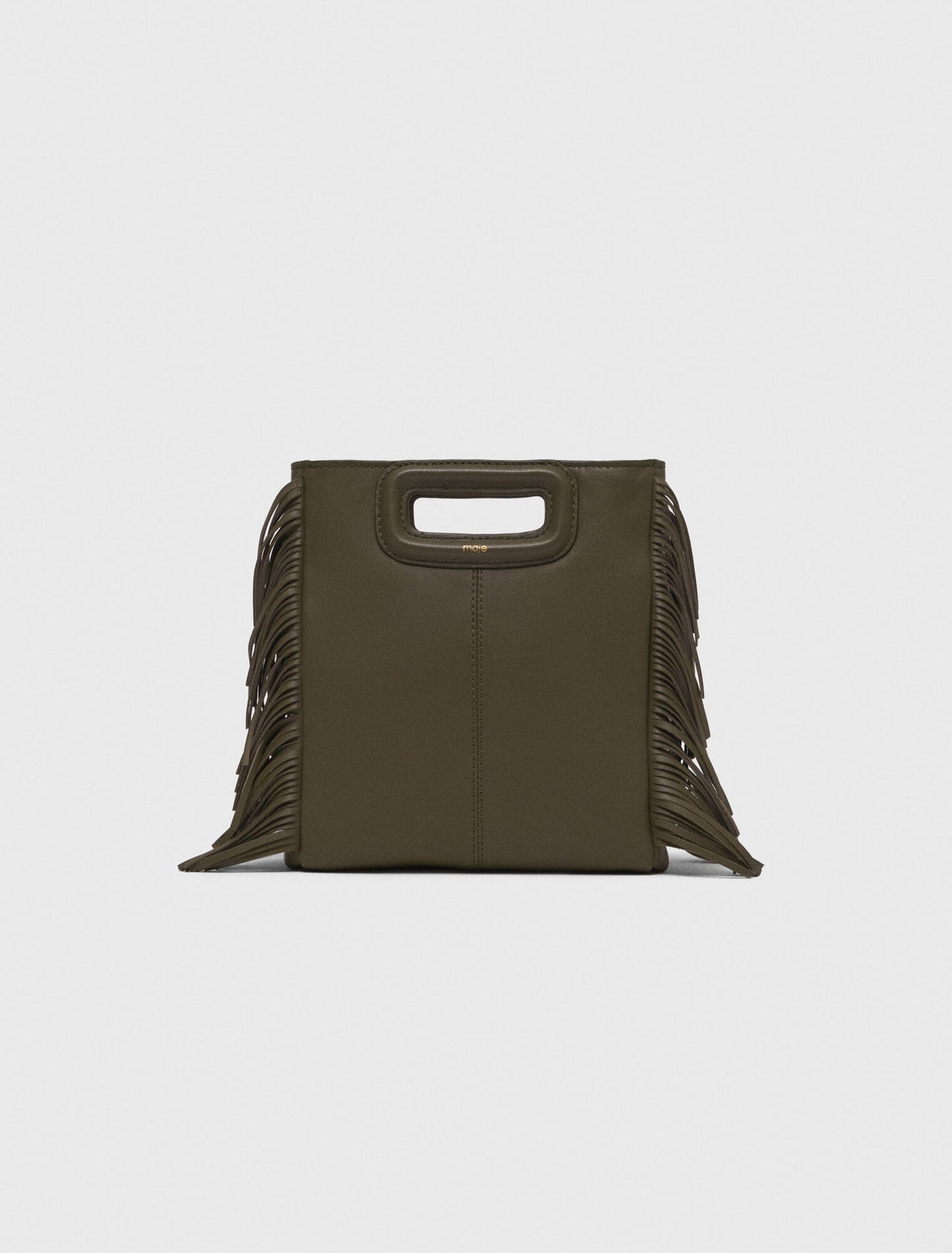 حقيبة من الجلد الناعم باللون الكاكي