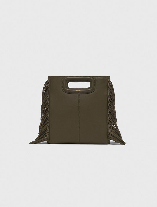 حقيبة من الجلد الناعم باللون الكاكي