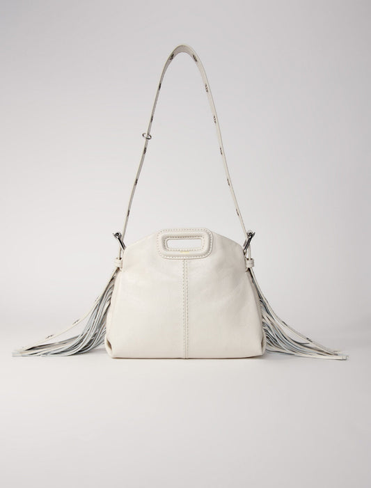 White-featured-Crackle leather mini Miss M bag