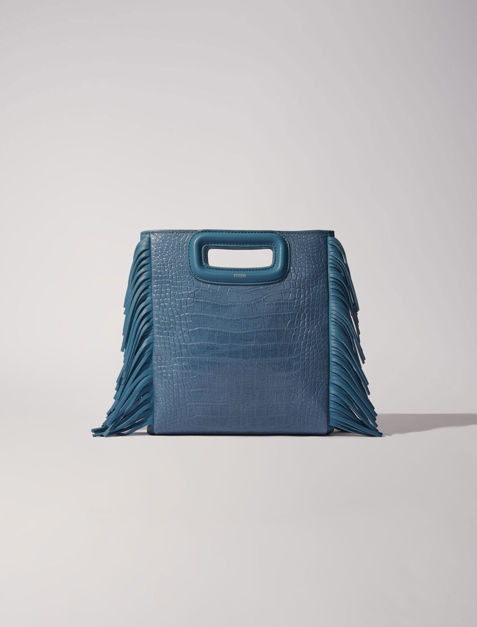 Blue / Grey  -Mock croc M bag