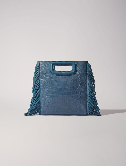 Blue / Grey  -Mock croc M bag