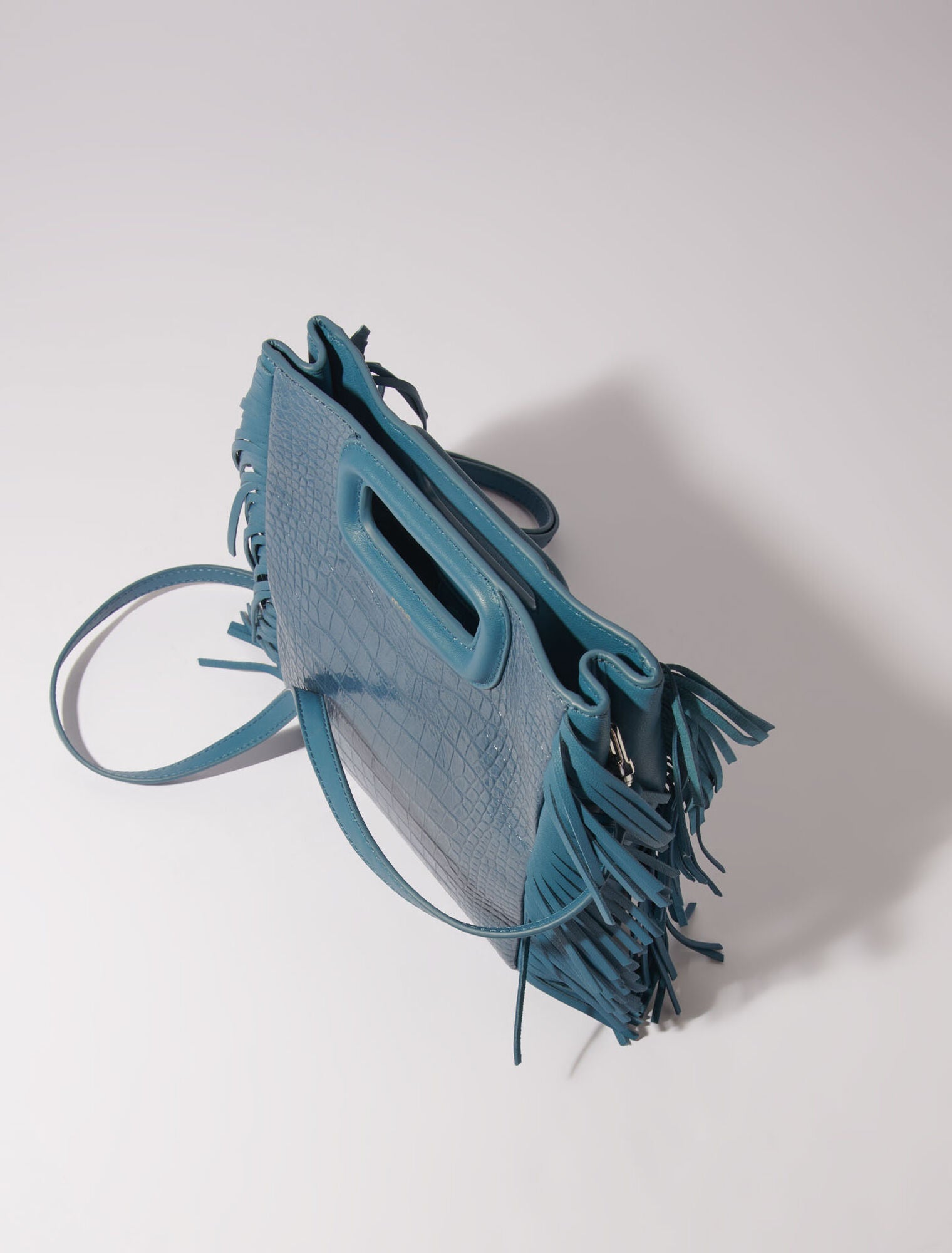Blue / Grey  -Mock croc M bag