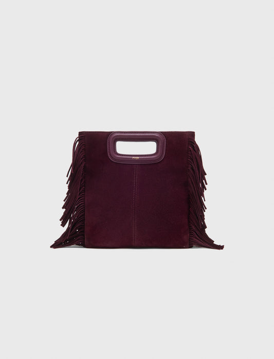 Suede M bag Eggplant