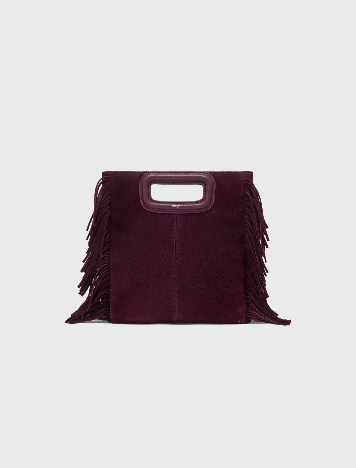 Suede M bag Eggplant