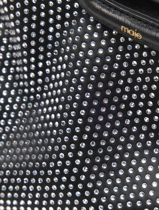 Rhinestone Miss M mini bag Black