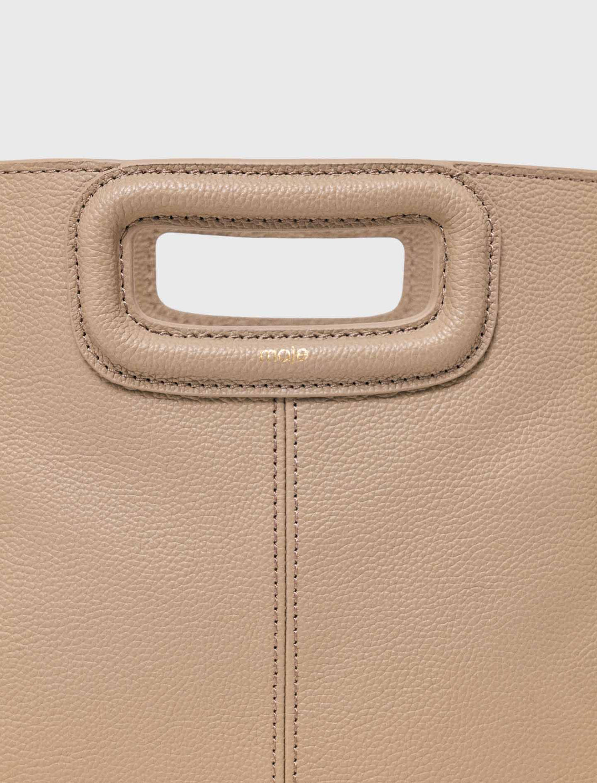 Grained leather M bag Mole