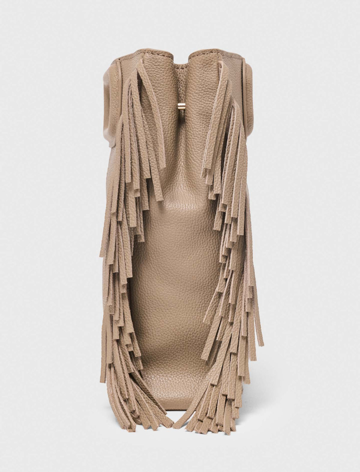 Grained leather M bag Mole