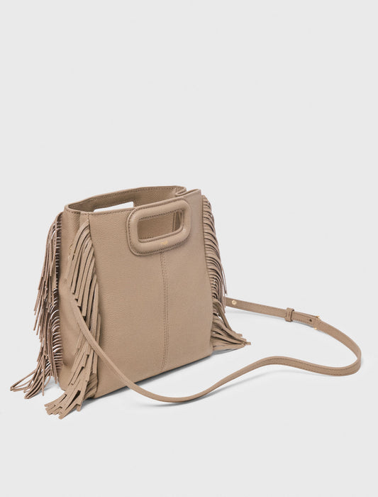 Grained leather M bag Mole