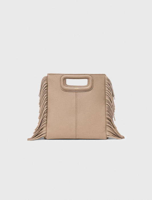 Grained leather M bag Mole