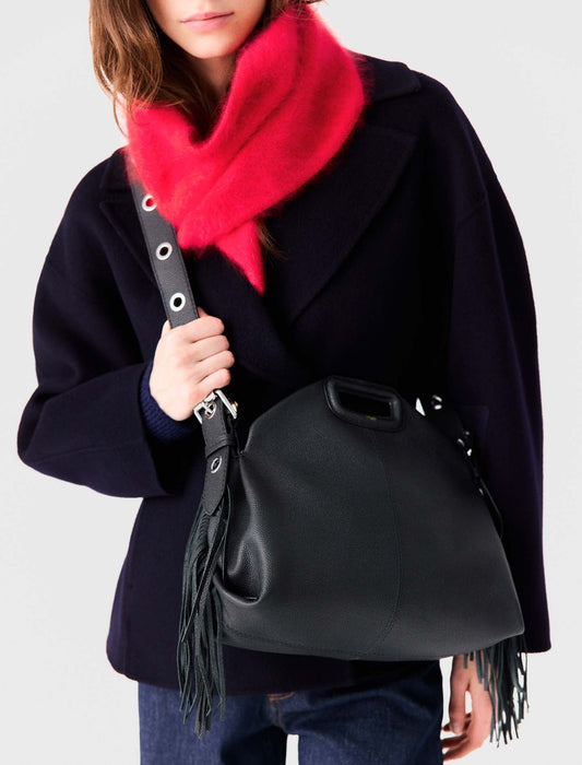 Grained leather Miss M bag Black