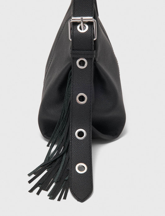 Grained leather Miss M bag Black