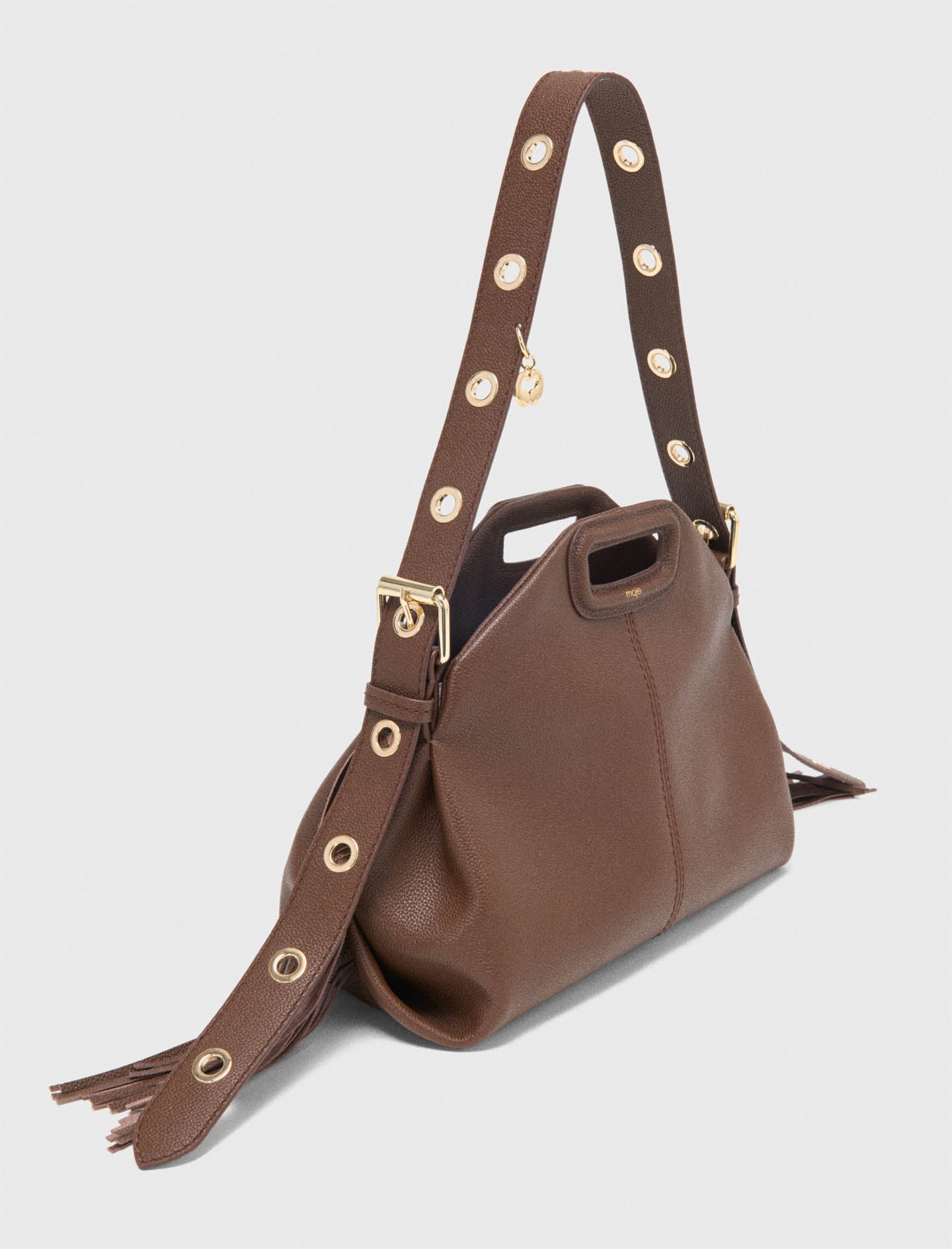 Grained leather Miss M bag Brown