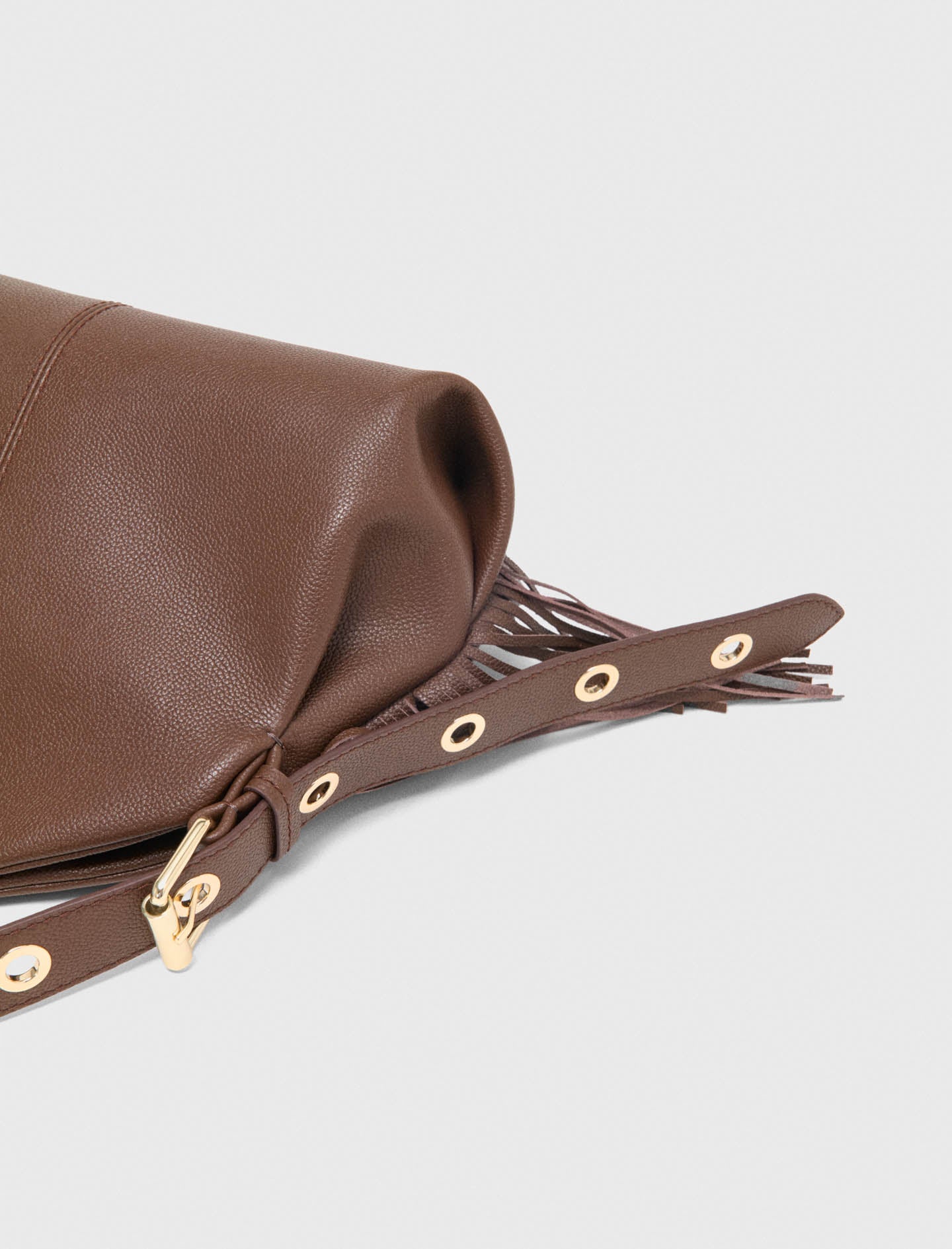 Grained leather Miss M bag Brown