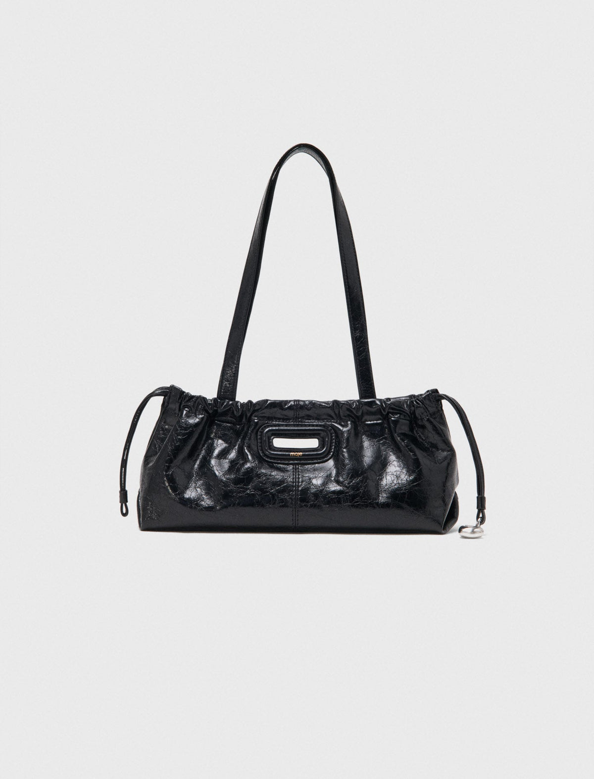 Crackled leather Milpli Gazette Black