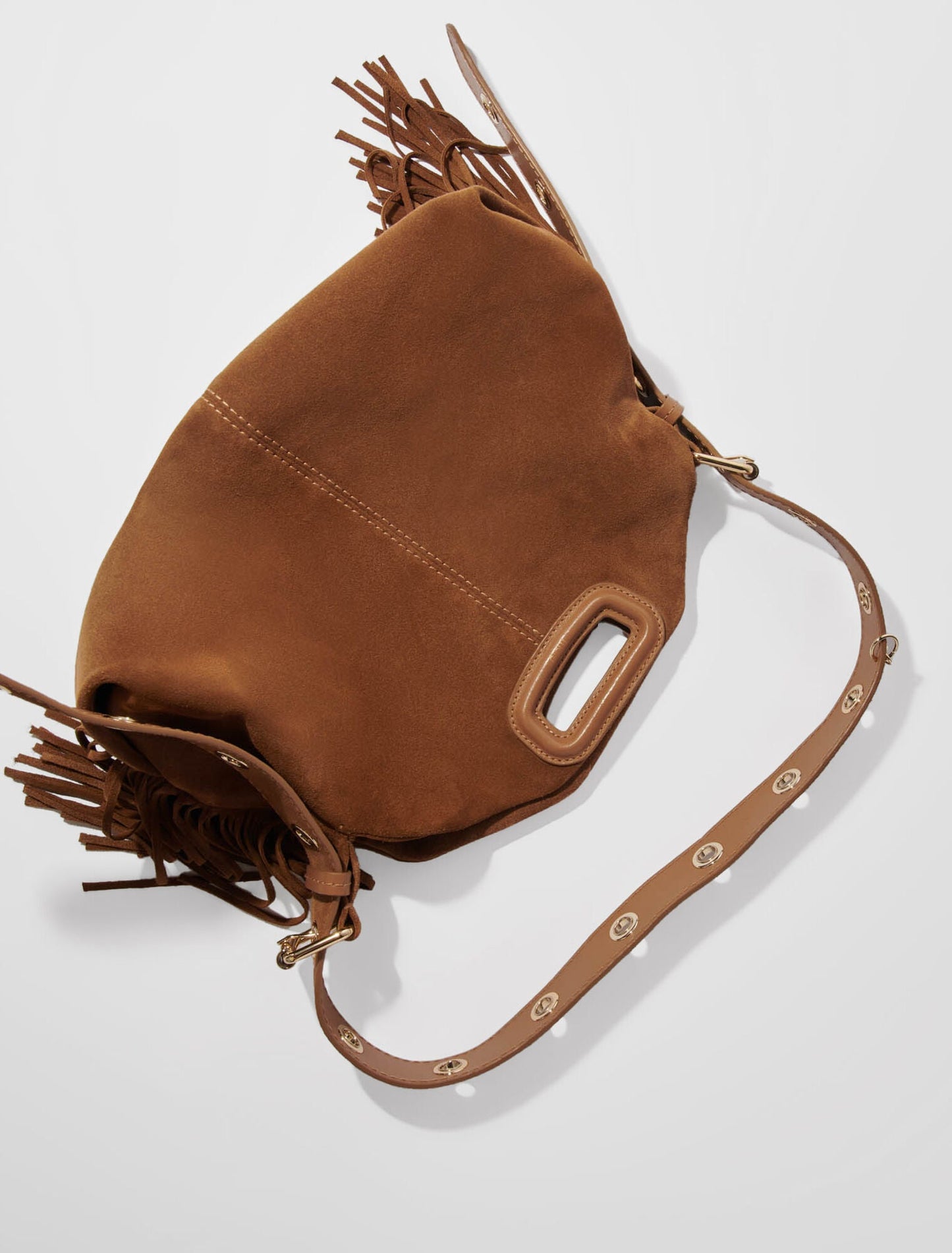 Suede Miss M bag Camel