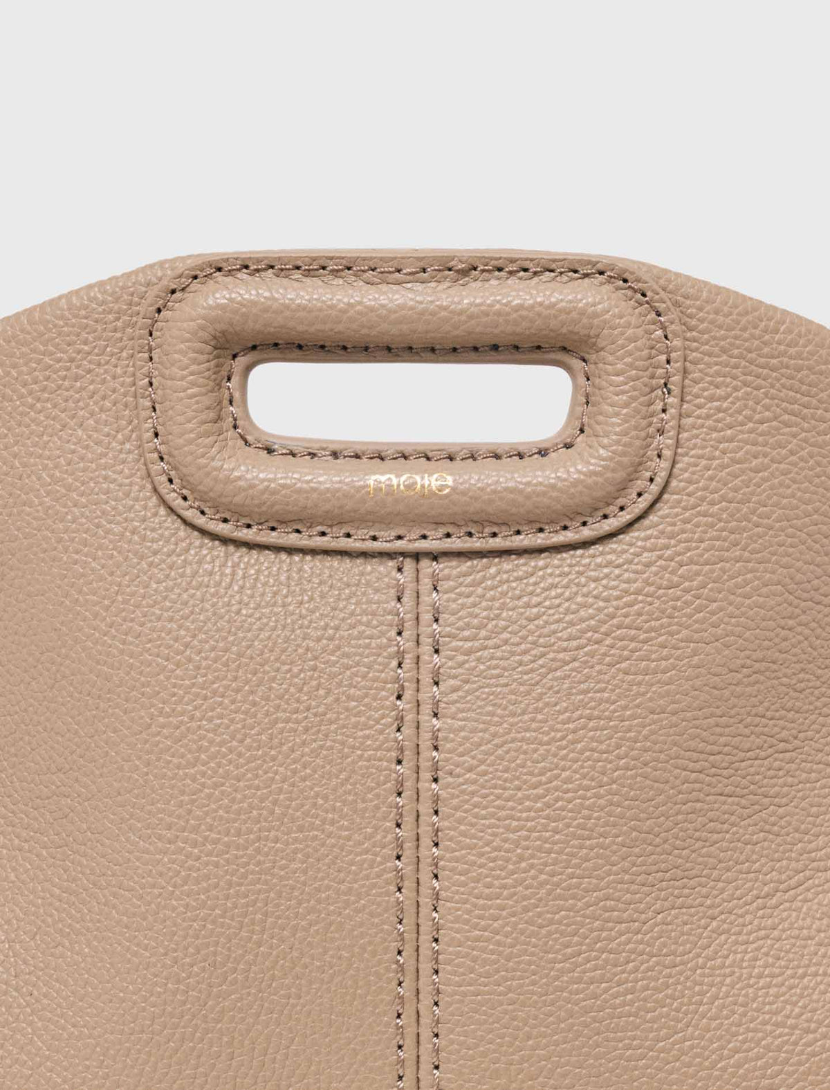 Grained leather mini Miss M bag Mole