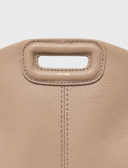 Grained leather mini Miss M bag Mole