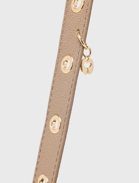 Grained leather mini Miss M bag Mole