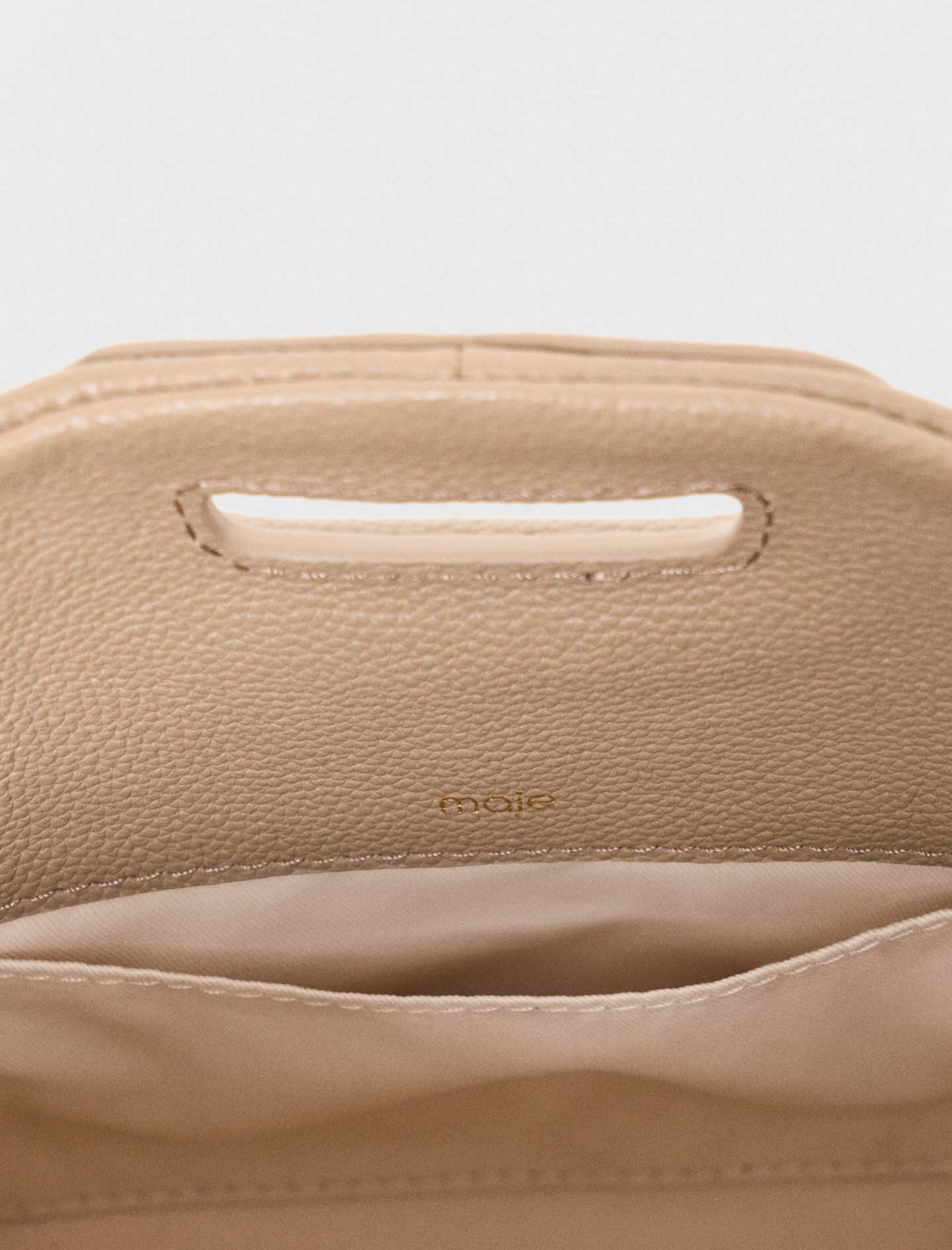 Grained leather mini Miss M bag Mole