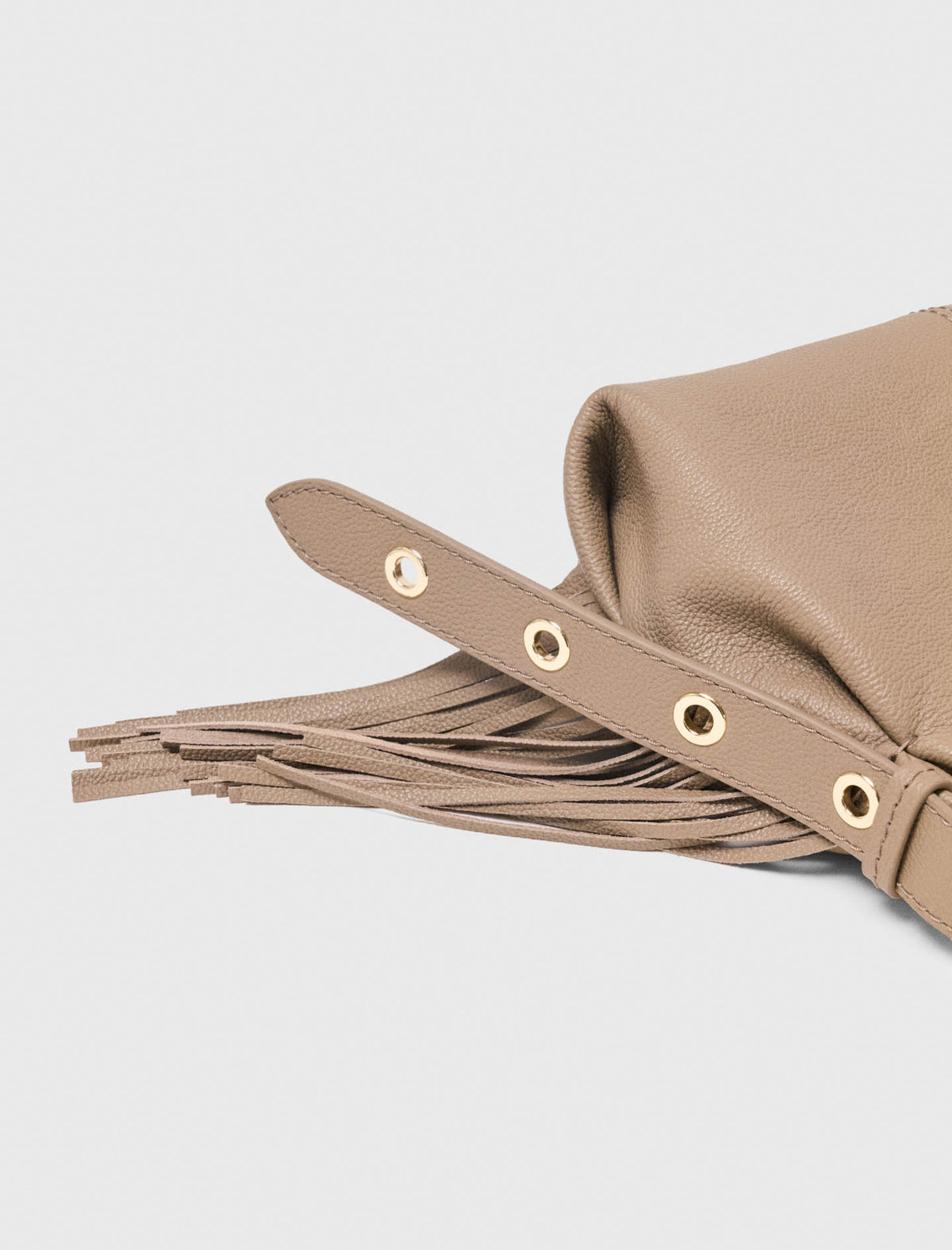 Grained leather mini Miss M bag Mole