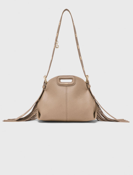 Grained leather mini Miss M bag Mole
