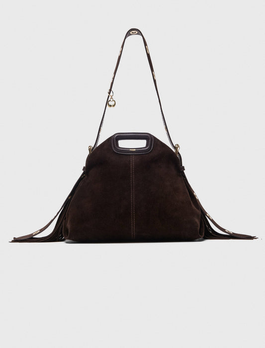 Suede Miss M bag Dark Brown