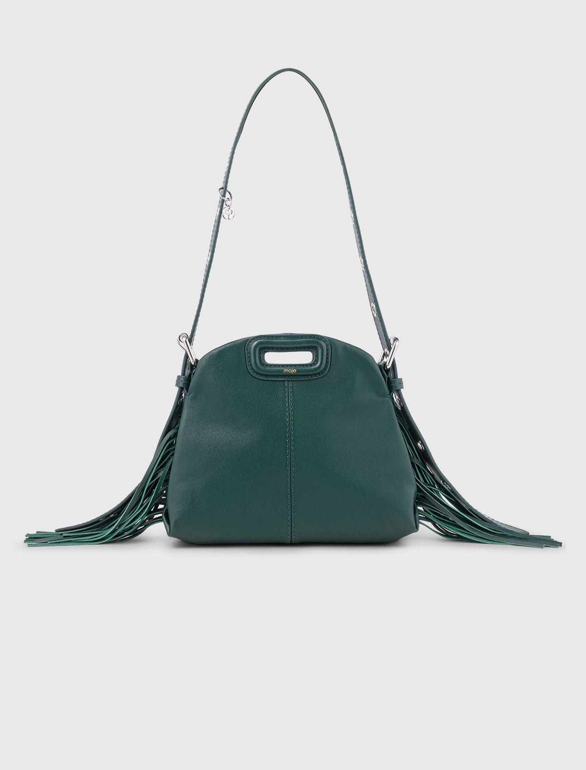 Smooth Leather Mini Miss M Bag Bottle Green