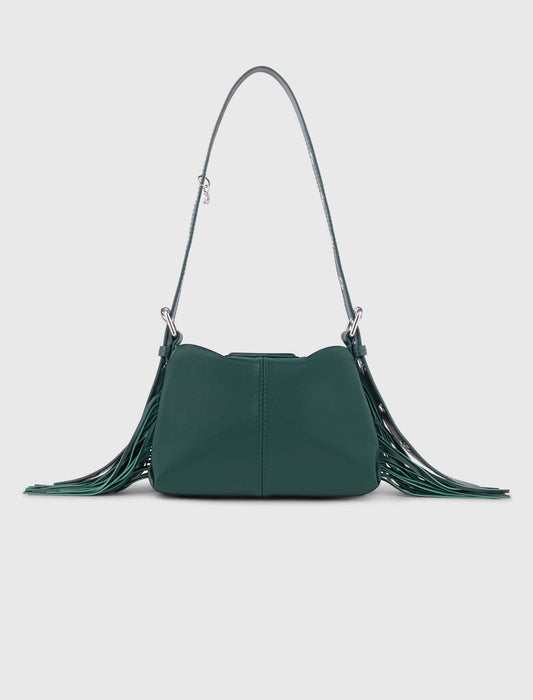 Smooth Leather Mini Miss M Bag Bottle Green