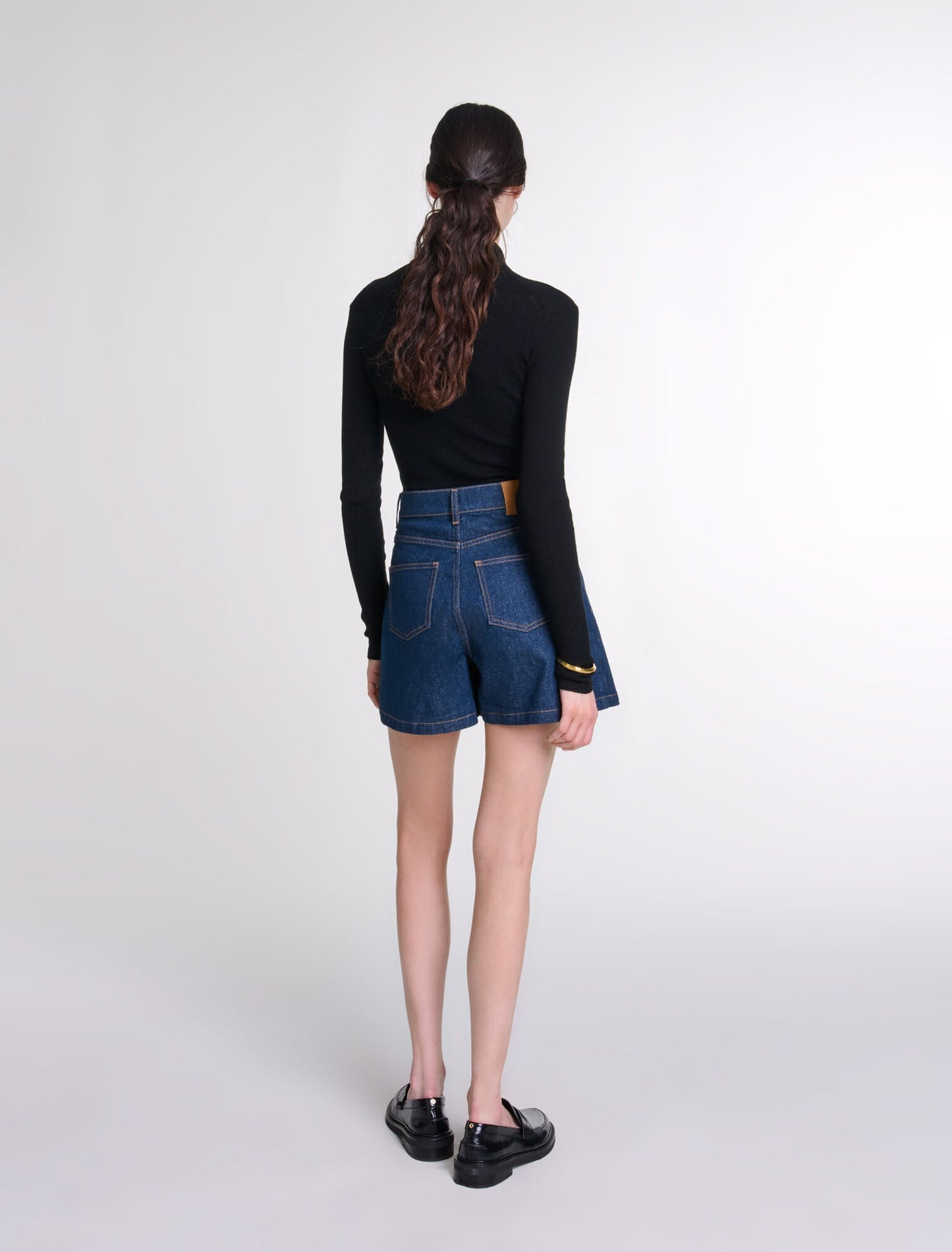 Black  -Wool And Silk Bodysuit